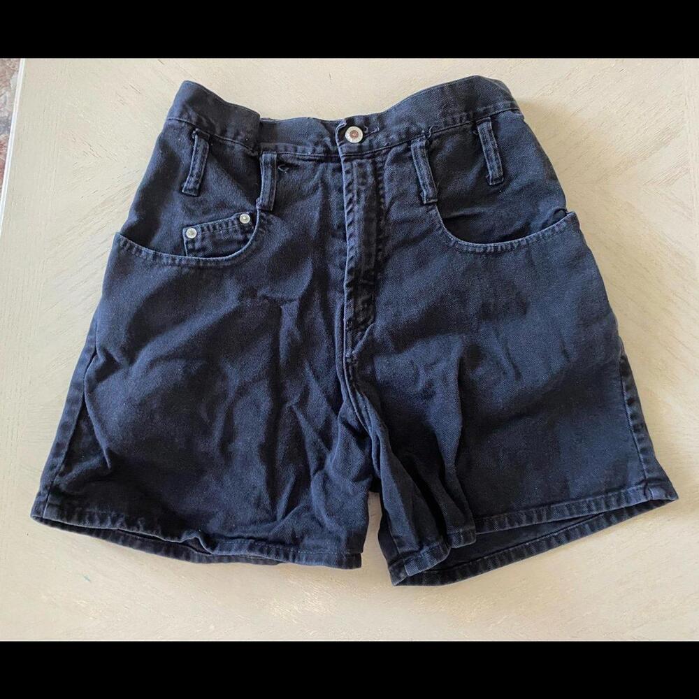 Vintage Steel Women’s Black Denim Shorts - 9